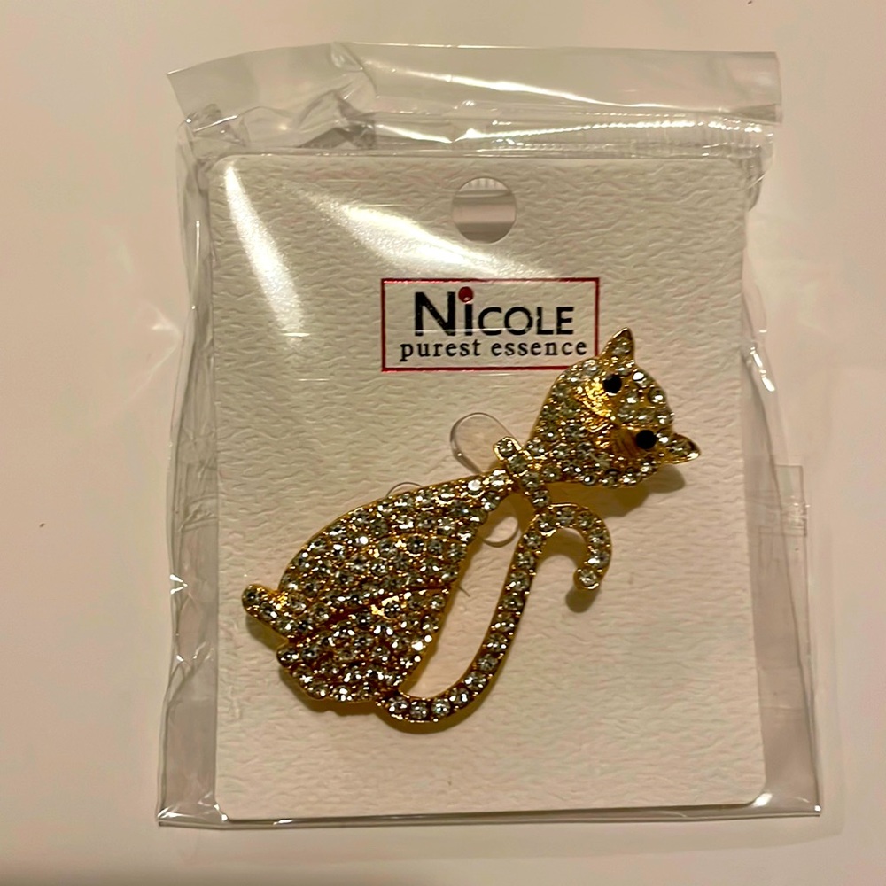 Beautiful cat brooch